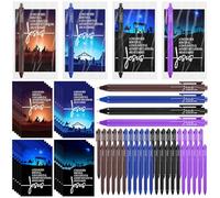 WWmily 40 pezzi Cristiano Gesù ti ama regali sfusi religiosi Gesù presepe notebook ispiratori penna a sfera bibbia versi diario diario per prima comunione settimana santa domenica scuola chiesa