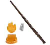 Wizarding World Harry Potter, 12-inch Magical Collector Hermione Granger Wand with Stand & Die-Cast Icon, Magical Creatures Series
