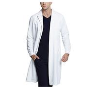 WWOO Camice da laboratorio Uomo Bianco abbigliamento da lavoro e divise camice Uomo Aggiornamento del tessuto sottile XXXL
