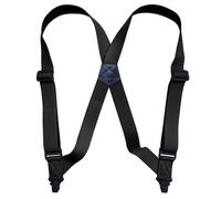 WWPMNQD Bretelle da uomo Bretelle da lavoro for uomo, larghe 3,8 cm, con 2 clip in plastica, bretelle elastiche regolabili for pantaloni(Black)