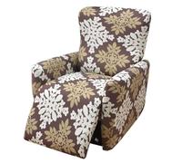 WWQQKJ 4-Pezzi Copripoltrona Relax Reclinabile Universale, Moderna Fodere Copripoltrona Reclinabile 1 Posto Elasticizzato Lavabile Rimovibile,Copertura per Poltrona Reclinabile(F)
