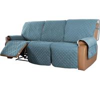 WWQQKJ Copridivano Reversibile Fodere per Sedia Relax 1/2/3 Posti Antiscivolo Impermeabile per Divani Reclinabili Trapuntata Copridivani con Tasche Portaoggetti AntiGraffio Salvadivano(8,3 Persone)