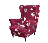 WWQQKJ Copripoltrona con Orecchie Elasticizzato 2 Pezzi,Jacquard Copridivano da 1 Posto con Fodera per T-Cuscino,Fodera per Poltrona Orecchie Antiscivolo,Lavabile(H)