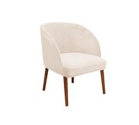 WWQQKJ Velluto Coprisedia Elasticizzati Rotondi Schienale con Braccioli 2/4/6 Pezzi Fodera per Sedia da Pranzo Poltroncina Scandinava Cucina Copertura Sedie Sala Pranzo(Beige Beige,2PCS)