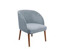 WWQQKJ Velluto Coprisedia Elasticizzati Rotondi Schienale con Braccioli 2/4/6 Pezzi Fodera per Sedia da Pranzo Poltroncina Scandinava Cucina Copertura Sedie Sala Pranzo(Gray Blue,6PCS)