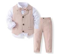 WWricotta Abiti Bambini, Set di Formali per dai 18 Mesi Ai 7 Anni, con Camicia, Gilet, Pantaloni, Papillon E Abito., Confortevole Tutto Il Giorno