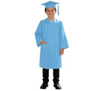 WWricotta Abito Laurea in Maglia Lucida con Cappello, per Bambini 2-9 Anni, Ideale per Cerimonie e Foto ricordo, Regalo Perfetto.