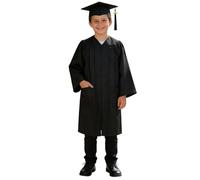 WWricotta Abito Laurea in Maglia Lucida con Cappello, per Bambini 2-9 Anni, Ideale per Cerimonie e Foto ricordo, Regalo Perfetto.