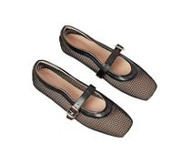 WWricotta Ballerine con Punta Quadrata in Mesh - Modello Mary Jane Slip-on, Traspiranti e comode, Ideali per Look Casual Estivo