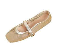 WWricotta Ballerine Mary Jane in Mesh Traspirante - Punta Quadrata, Slip-on, comode e Casual, Ideali per Estate e Look Femminile