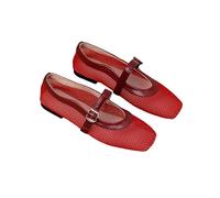 WWricotta Ballerine Traspiranti in Mesh, Modello Mary Jane, con Punta Quadrata, Slip-on, Comode Casual., Efficace Anti-Traspirante