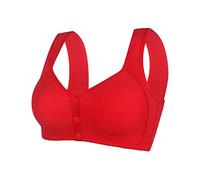 WWricotta Bralette Senza Ferretto con Chiusura Anteriore e Schiena T, Taglie abbondanti, Sfoderata Seamless, Reggiseno per Busto Grande/A