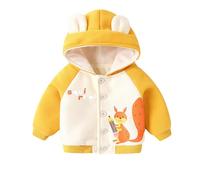 WWricotta Cappotto imbottito con stampa animalier carina con cappuccio in pile per bambini Autunno e inverno Neonata Giacca invernale imbottita per neonato407