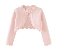WWricotta Cardigan Lavorato a Maglia Casual per Bambine, Aperto sul Davanti, Morbido e Confortevole, da Indossare Tutti i Giorni con Abiti, Outfit stagionale.