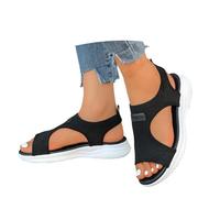 WWricotta Comodi sandali con plateau per l'estate con plantare morbido e sandali da spiaggia infilabili alla romana/A