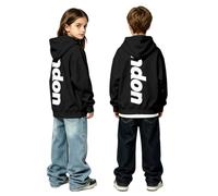 WWricotta Felpa con Cappuccio e Nome Città per Ragazzo, Maniche Lunghe, Comoda e Casual, Perfetta per Bambini Che Amano Lo Streetwear.