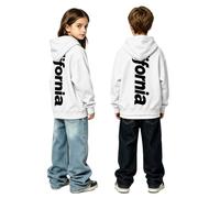 WWricotta Felpa con Cappuccio per Ragazzo con Stampa Città, Maniche Lunghe, Morbida e Casual, Perfetta per Bambini, Look Urbano e Confortevole.