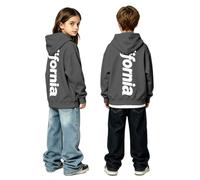 WWricotta Felpa con Cappuccio per Ragazzo con Stampa Città, Maniche Lunghe, Morbida e Casual, Perfetta per Bambini, Look Urbano e Confortevole.