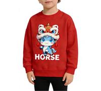 WWricotta Felpe per Bambini con L'Anno Cinese 2026, Pullover per la Festa dell'anno dei più Piccoli/A