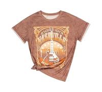 WWricotta Maglietta Stampata con Scollo Rotondo e Maniche Corte, Perfetta per L'Estate e Look Casual, Tessuto Leggero e Morbido per Un Comfort Totale.