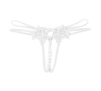 WWricotta Mutandine Senza Cavallo Sexy, con Perle per Massaggio, Trasparenti, Donna, Lingerie Sensuale e stimolante/A