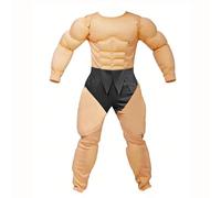 WWricotta Pagliaccetto con muscoli imbottiti per bambini, effetto bodybuilder, costume comico per feste e giochi di ruolo/A
