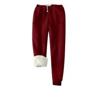 WWricotta Pantaloni da Uomo Autunnali e Invernali Tinta Unita più Velluto con Coulisse e Ispessimento