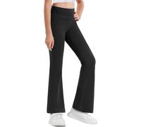 WWricotta Pantaloni da Yoga a Vita Alta per Bambine, Stile, con Orlo Svasato, Elastici, Morbidi e Comodi, per l'allenamento