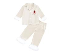 WWricotta Pigiama per Bambini a Maniche Lunghe con Cardigan Aperto sul Davanti, Abbigliamento da Notte per Bambini, Coordinato per Le Vacanze e la Famiglia