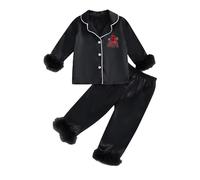 WWricotta Pigiama per Bambini a Maniche Lunghe con Cardigan Aperto sul Davanti, Abbigliamento da Notte per Bambini, Coordinato per Le Vacanze e la Famiglia