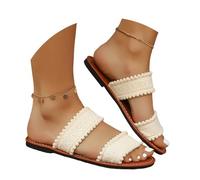 WWricotta Sandali infradito piatti alla moda, traspiranti, in tessuto, da spiaggia, per un comfort casual e per il tempo libero all'aria aperta/1/1