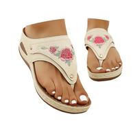 WWricotta Sandalias de tiras con estampado floral de moda, cómodas y casuales, para playa y verano./1/1