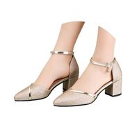 WWricotta Scarpe Donna, Casual Da Per Lavoro, Appuntamenti E Tempo Libero, Comode, Con Punta Chiusa E Tacco A Blocco, Adatte Per Tutto L'anno., Semelle Antiscivolo