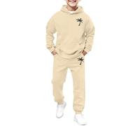 WWricotta Set Bambino Felpa con Stampa Leone e Pantaloni Jogging, Grigio, Look Selvaggio