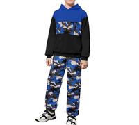 WWricotta Set Bambino Felpa Verde Acido e Pantaloni mimetici, Perfetto per i Piccoli esploratori