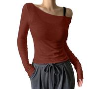 WWricotta Top in Rete Trasparente con Spalle Scoperte, Maniche Lunghe, Camicie Trasparenti da Donna, Outfit per Feste e Club