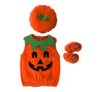 WWricotta Tutina a Forma di Zucca per Neonato, Perfetta per Halloween e Ringraziamento, Accessorio Fotografico, Adorabile Costume/A
