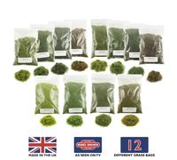 WWS Kit Erba Statica 4 Stagioni - Modellismo Ferroviario Wargame Terrain