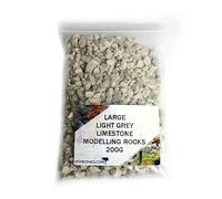 WWScenics Rocce Calcaree Grigio Chiaro Grandi 6mm | 200g | Modellismo Materiali Paesaggio Scenario Wargame Terrain