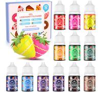 Wwtop Colorante Alimentare Gel 12 Colori - Coloranti Alimentari Concentrati, Colori Alimentari Vibranti per Cuocere Decorare, Torta, Glassa, Fondente, Gelato, Macarons, Biscotti - Flacone da 6g