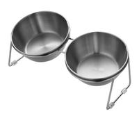 WWTU Supporto rialzato regolabile della ciotola del cane con gli alimentatori piatti per la maggior parte dei cani di dimensione del piatto resistente dell'alimento