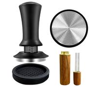 WwuHua Tamper da 51 mm, in acciaio inox con base a Ripple in acciaio inox, set di tamper per per caffè incluso 0,4 mm, 6 strumenti e tappetino per tamper, accessori per il caffè per barista