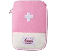Wwyan 1 borsa di pronto soccorso, vuota, rosa, mini borsa medica portatile per campeggio, escursionismo, viaggi, kit di pronto soccorso sport e attività all'aperto (15 x 10,5 cm)