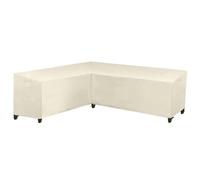 WWYL Copertura Divano Esterno A L, Impermeabile Copertura Divano a Forma di V, 420D Copridivano Angolare Esterno, Coperture per Divani da Giardino, Anti-vento, Anti-UV (215x215x80cm,Bianco)