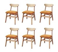 WWYL Coprisedili per Sedia 2/4/6 Pezzi Set, Coprisedia Elasticizzato Coprisedia Senza Schienale Jacquard Coprisedia, Home coprisedia Cuscino coprisedile Furniture Protector (Dorato,Paquete de 6)