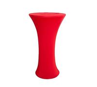 WWYL Tovaglia elasticizzata in spandex per cocktail, copertura elasticizzata in spandex per tavolo da cocktail, decorazione per eventi, copertura elasticizzata (rosso, 70 x 110 cm)