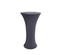 WWYL Tovaglia elasticizzata in spandex per cocktail, copertura elasticizzata in spandex per tavolo da cocktail, decorazione per eventi, copertura elasticizzata (grigio, 80 x 110 cm)
