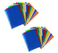 WWYSSZ 24 Fogli Divisori per Raccoglitori Ad Anelli A4 Colorati per Quaderni Separatore Separatori a Colori Raccoglitore in Plastica, Size 2/3/4/11 Fori Punch, per Scuola O Ufficio, 22,5 x 29,7 cm
