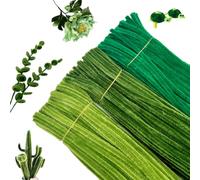 WWYSSZ 300 Pezzi Scovolini Verde per Lavoretti, Pipa Ciniglia Verde, 30 cm | Bastoncini Decorativi in Ciniglia, Pulitori per Pipe, per Progetti fai da te, Creativo DIY Creativo Natale, Halloween