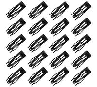 WWZ889 20 clip per capelli doppie clip in metallo clip per capelli da donna/ragazza per capelli sottili/corti fissaggio potenti accessori per capelli (nero)